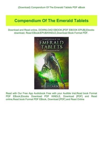 emerald tablets pdf free download